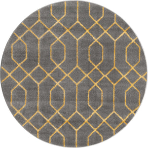 Gray Gold 3' 1 x 3' 1 Marilyn Monroe Glam Round Area Rug 70% Polypropylene & 30% Polyester Vivid Geometric Modern Carpet for Interior Home Decor for Sale at Rug Engine