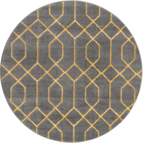 Gray Gold 3' 1 x 3' 1 Marilyn Monroe Glam Round Area Rug 70% Polypropylene & 30% Polyester Vivid Geometric Modern Carpet for Interior Home Decor for Sale at Rug Engine