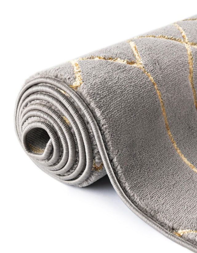 Gray Gold 7' 10 x 10' Marilyn Monroe Glam Oval Area Rug 70% Polypropylene & 30% Polyester Vivid Geometric Modern Carpet for Interior Home Decor for Sale at Rug Engine