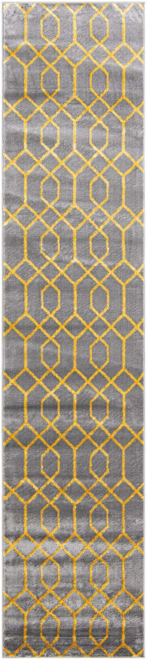 Gray Gold 2' 7 x 12' Marilyn Monroe Glam Runner Area Rug 70% Polypropylene & 30% Polyester Vivid Geometric Modern Carpet for Interior Home Decor for Sale at Rug Engine