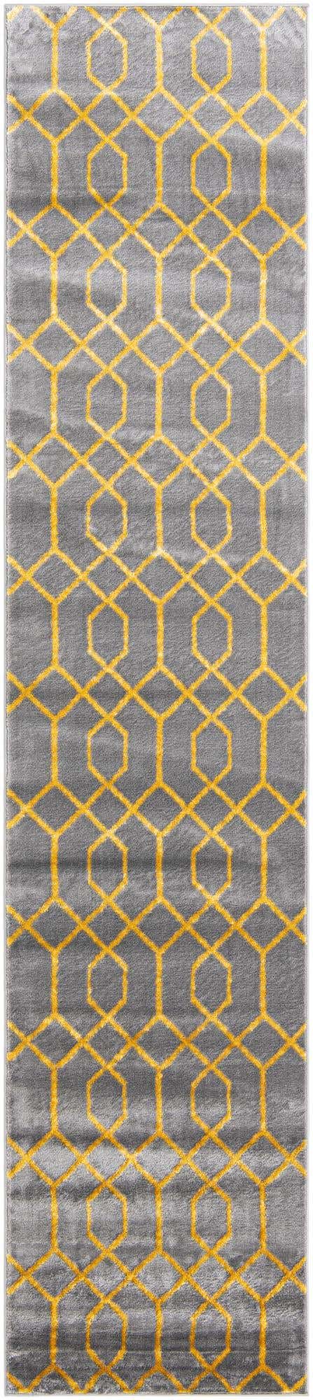 Gray Gold 2' 7 x 12' Marilyn Monroe Glam Runner Area Rug 70% Polypropylene & 30% Polyester Vivid Geometric Modern Carpet for Interior Home Decor for Sale at Rug Engine