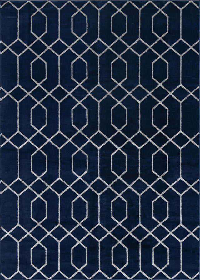 Navy Blue Silver 7' 1 x 10' Marilyn Monroe Glam Rectangle Area Rug 70% Polypropylene & 30% Polyester Vivid Geometric Modern Carpet for Interior Home Decor for Sale at Rug Engine