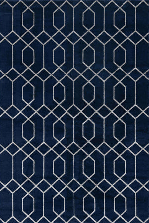 Navy Blue Silver 6' 1 x 9' Marilyn Monroe Glam Rectangle Area Rug 70% Polypropylene & 30% Polyester Vivid Geometric Modern Carpet for Interior Home Decor for Sale at Rug Engine