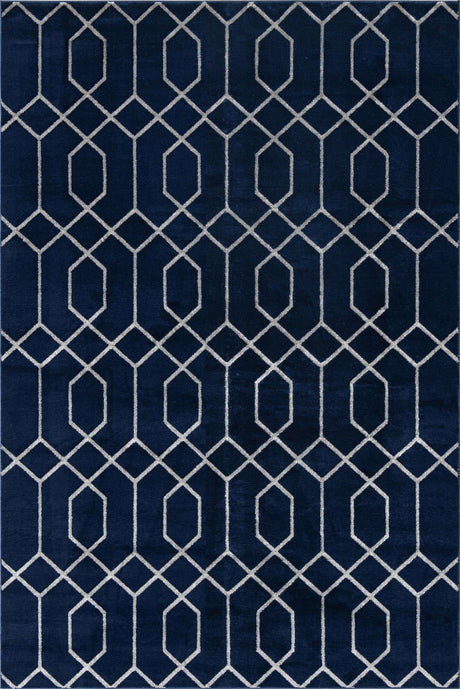 Navy Blue Silver 6' 1 x 9' Marilyn Monroe Glam Rectangle Area Rug 70% Polypropylene & 30% Polyester Vivid Geometric Modern Carpet for Interior Home Decor for Sale at Rug Engine