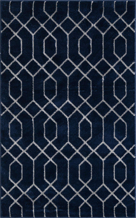 Navy Blue Silver 3' 1 x 5' 3 Marilyn Monroe Glam Rectangle Area Rug 70% Polypropylene & 30% Polyester Vivid Geometric Modern Carpet for Interior Home Decor for Sale at Rug Engine