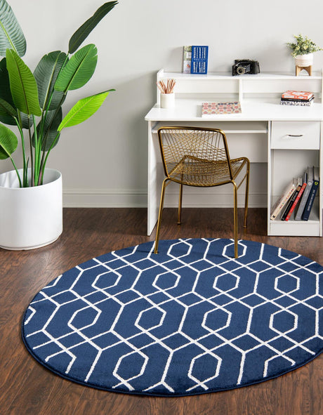 Navy Blue Silver 3' 1 x 3' 1 Marilyn Monroe Glam Round Area Rug 70% Polypropylene & 30% Polyester Vivid Geometric Modern Carpet for Interior Home Decor for Sale at Rug Engine