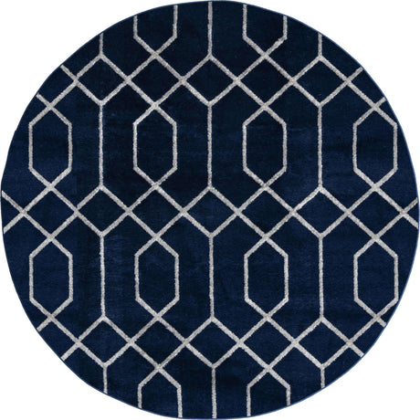 Navy Blue Silver 3' 1 x 3' 1 Marilyn Monroe Glam Round Area Rug 70% Polypropylene & 30% Polyester Vivid Geometric Modern Carpet for Interior Home Decor for Sale at Rug Engine