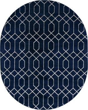 Navy Blue Silver 7' 10 x 10' Marilyn Monroe Glam Oval Area Rug 70% Polypropylene & 30% Polyester Vivid Geometric Modern Carpet for Interior Home Decor for Sale at Rug Engine