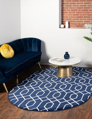 Navy Blue Silver 7' 10 x 10' Marilyn Monroe Glam Oval Area Rug 70% Polypropylene & 30% Polyester Vivid Geometric Modern Carpet for Interior Home Decor for Sale at Rug Engine