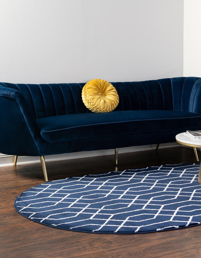 Navy Blue Silver 4' 1 x 6' 1 Marilyn Monroe Glam Oval Area Rug 70% Polypropylene & 30% Polyester Vivid Geometric Modern Carpet for Interior Home Decor for Sale at Rug Engine