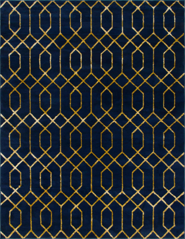 Navy Blue Gold 10' x 14' 1 Marilyn Monroe Glam Rectangle Area Rug 70% Polypropylene & 30% Polyester Vivid Geometric Modern Carpet for Interior Home Decor for Sale at Rug Engine