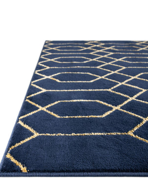 Navy Blue Gold 7' 10 x 7' 10 Marilyn Monroe Glam Square Area Rug 70% Polypropylene & 30% Polyester Vivid Geometric Modern Carpet for Interior Home Decor for Sale at Rug Engine