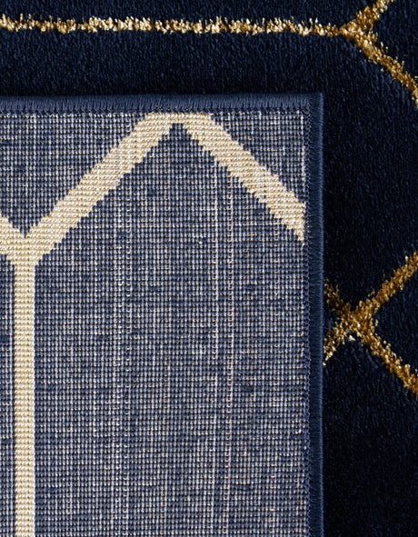 Navy Blue Gold 7' 10 x 7' 10 Marilyn Monroe Glam Square Area Rug 70% Polypropylene & 30% Polyester Vivid Geometric Modern Carpet for Interior Home Decor for Sale at Rug Engine