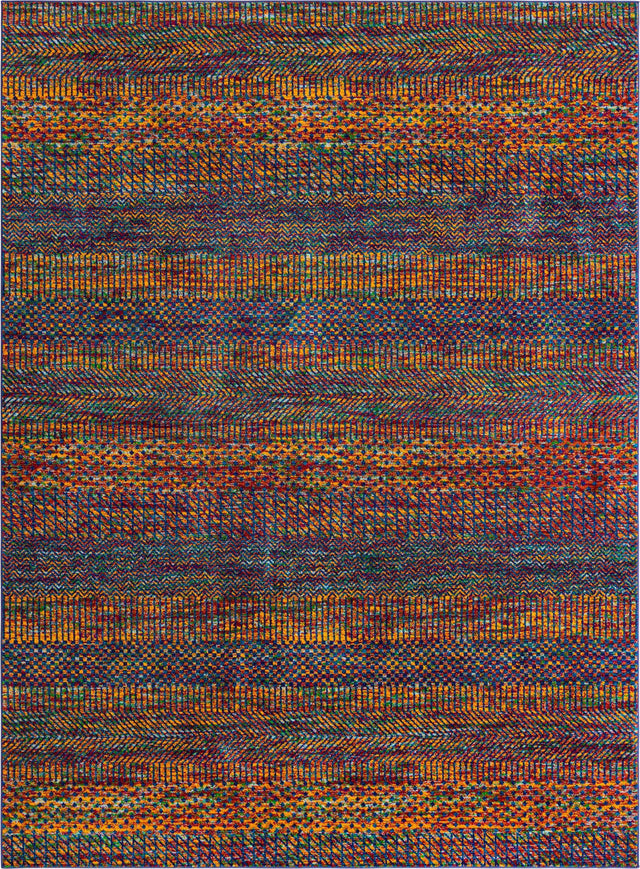 Multicolor 9' x 12' Calypso Rectangle Area Rug 100% Polypropylene With Cotton Backing Colorful Vivid Traditional Design Carpet for Living Office Dining Rooms for Sale at Rug Engine