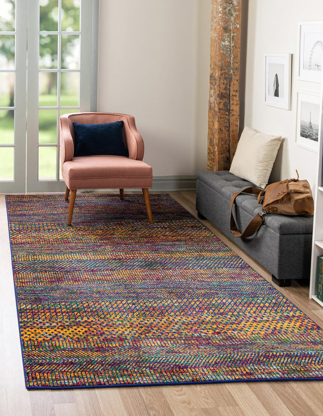 Multicolor 4' x 6' Calypso Rectangle Area Rug 100% Polypropylene With Cotton Backing Colorful Vivid Traditional Design Carpet for Living Office Dining Rooms for Sale at Rug Engine