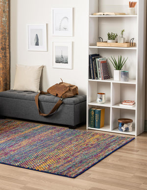 Multicolor 9' x 12' Calypso Rectangle Area Rug 100% Polypropylene With Cotton Backing Colorful Vivid Traditional Design Carpet for Living Office Dining Rooms for Sale at Rug Engine