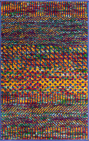 Multicolor 2' x 3' Calypso Rectangle Area Rug 100% Polypropylene With Cotton Backing Colorful Vivid Traditional Design Carpet for Living Office Dining Rooms for Sale at Rug Engine