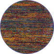 Multicolor 4' x 4' Calypso Round Area Rug 100% Polypropylene With Cotton Backing Colorful Vivid Traditional Design Carpet for Living Office Dining Rooms for Sale at Rug Engine