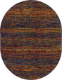 Multicolor 7' 10 x 10' Calypso Oval Area Rug 100% Polypropylene With Cotton Backing Colorful Vivid Traditional Design Carpet for Living Office Dining Rooms for Sale at Rug Engine