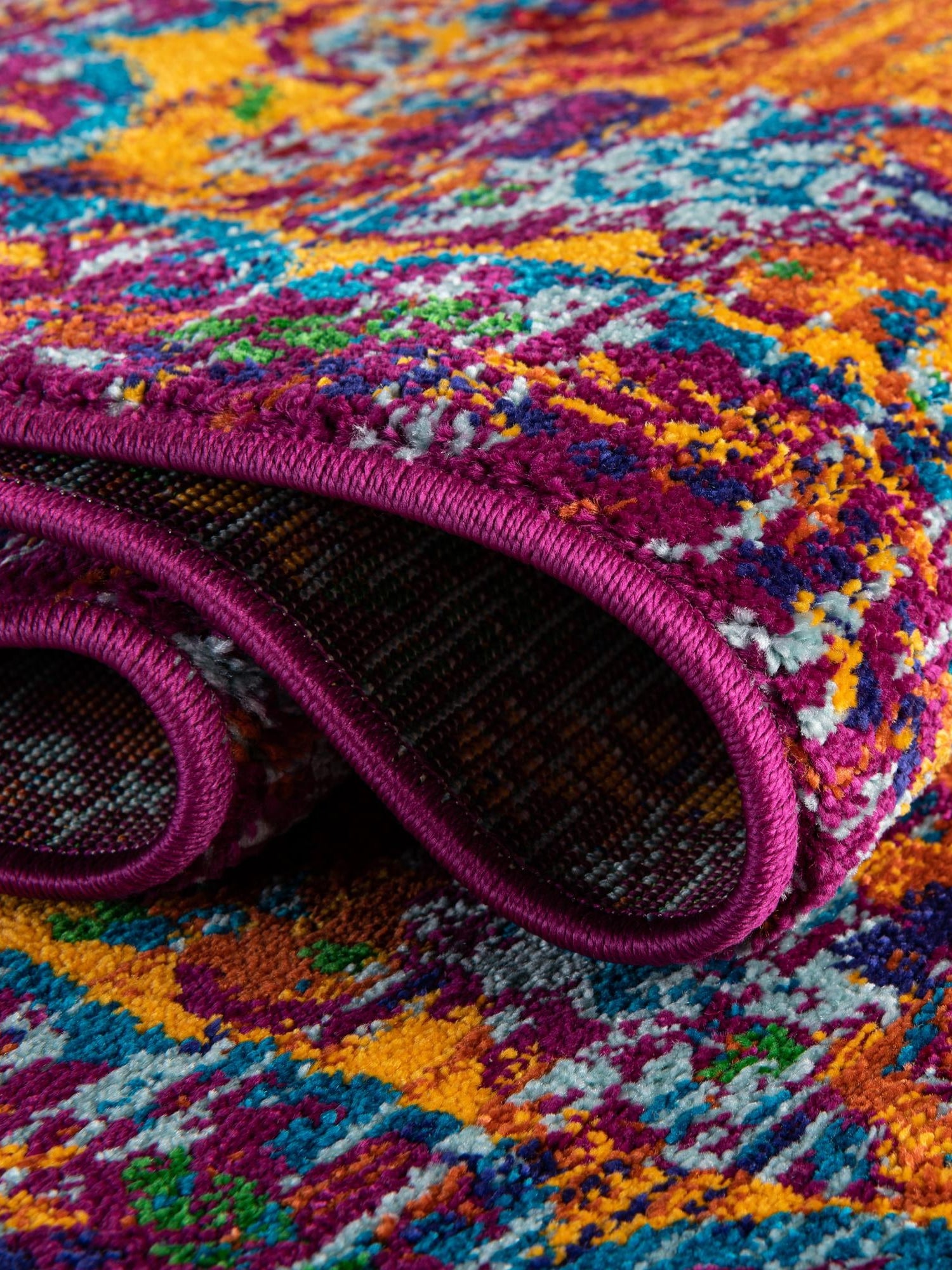 Orange 2' x 3' Calypso Rectangle Area Rug 100% Polypropylene With Cotton Backing Colorful Vivid Traditional Design Carpet for Living Office Dining Rooms for Sale at Rug Engine