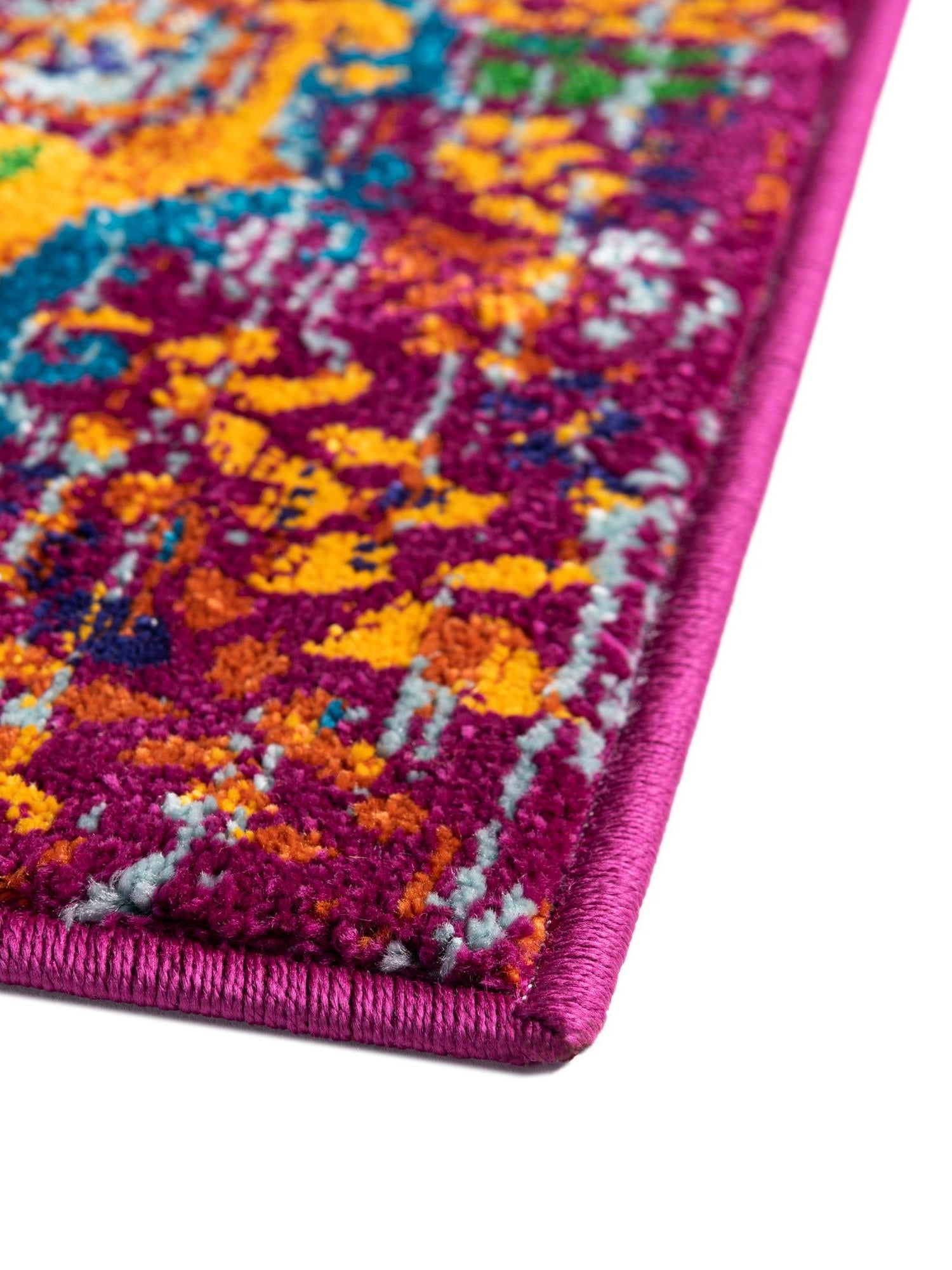 Orange 4' x 6' Calypso Rectangle Area Rug 100% Polypropylene With Cotton Backing Colorful Vivid Traditional Design Carpet for Living Office Dining Rooms for Sale at Rug Engine