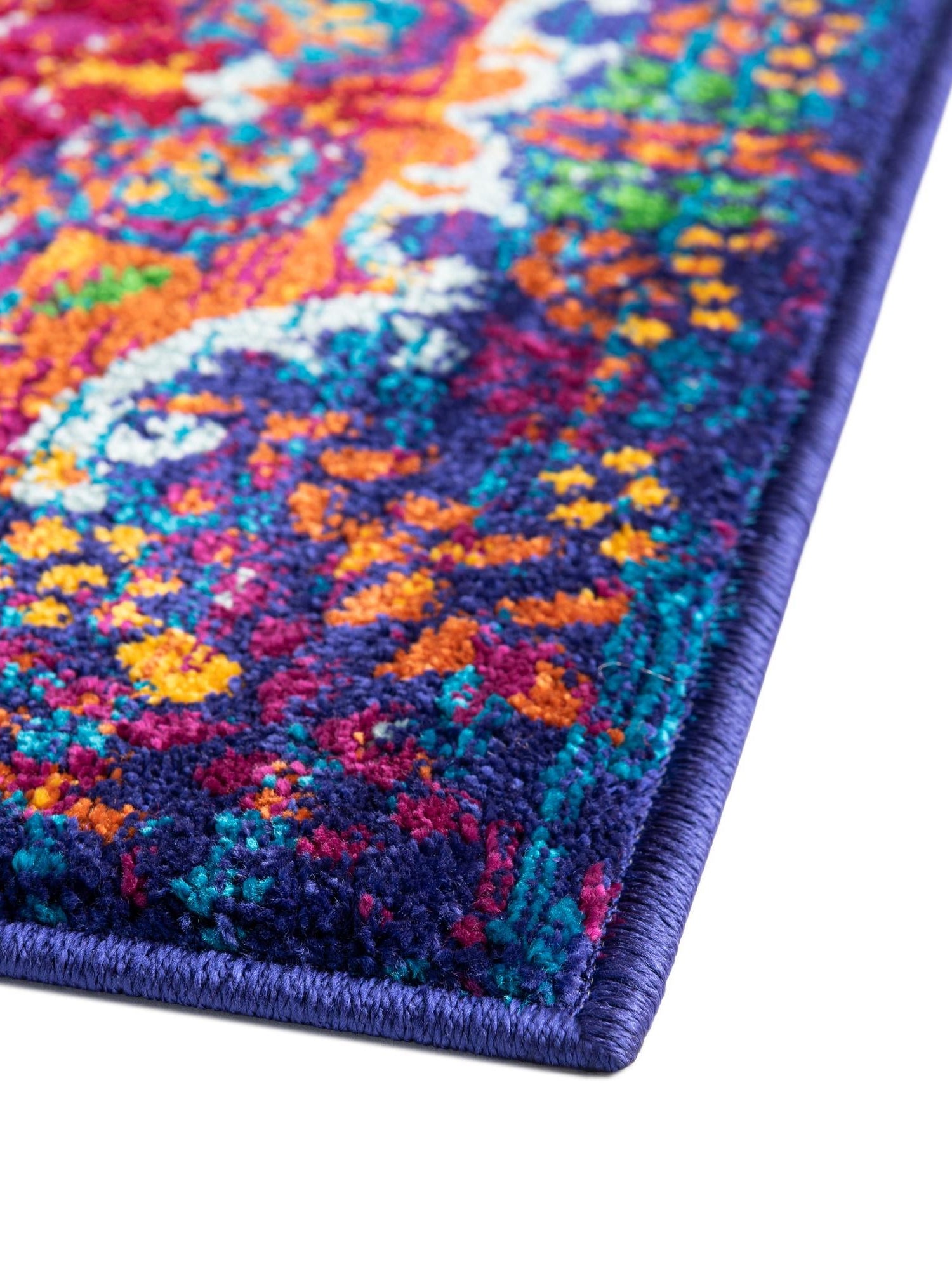 Fuchsia 4' x 6' Calypso Rectangle Area Rug 100% Polypropylene With Cotton Backing Colorful Vivid Traditional Design Carpet for Living Office Dining Rooms for Sale at Rug Engine