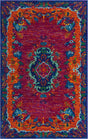 Fuchsia 5' 3 x 8' Calypso Rectangle Area Rug 100% Polypropylene With Cotton Backing Colorful Vivid Traditional Design Carpet for Living Office Dining Rooms for Sale at Rug Engine