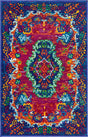 Fuchsia 2' x 3' Calypso Rectangle Area Rug 100% Polypropylene With Cotton Backing Colorful Vivid Traditional Design Carpet for Living Office Dining Rooms for Sale at Rug Engine