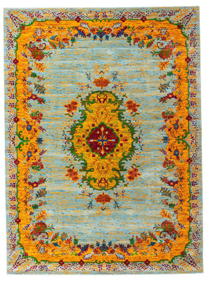 Aqua 9' x 12' Calypso Rectangle Area Rug 100% Polypropylene With Cotton Backing Colorful Vivid Traditional Design Carpet for Living Office Dining Rooms for Sale at Rug Engine