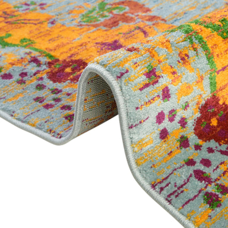 Aqua 2' x 3' Calypso Rectangle Area Rug 100% Polypropylene With Cotton Backing Colorful Vivid Traditional Design Carpet for Living Office Dining Rooms for Sale at Rug Engine