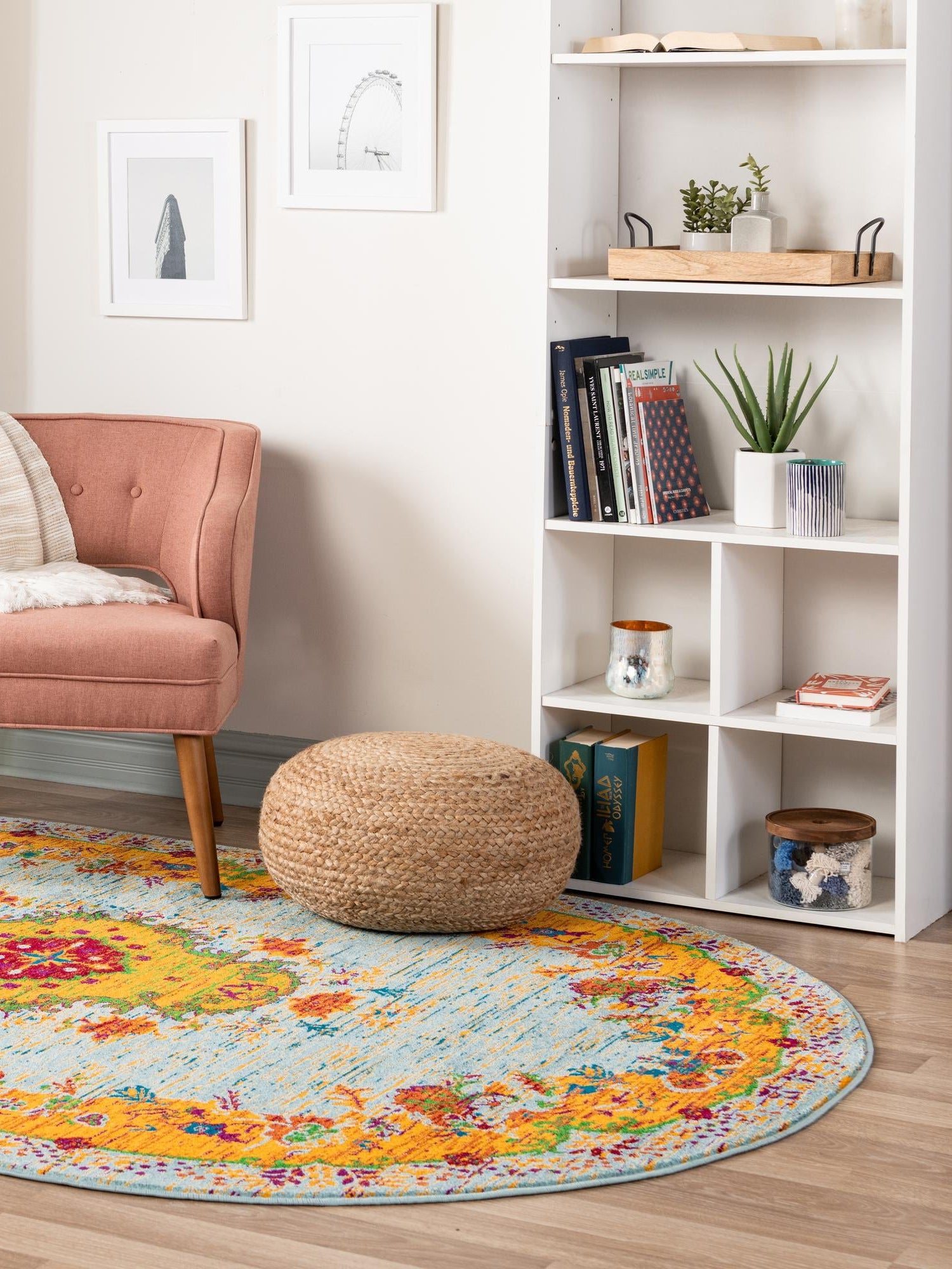 Aqua 5' 3 x 8' Calypso Oval Area Rug 100% Polypropylene With Cotton Backing Colorful Vivid Traditional Design Carpet for Living Office Dining Rooms for Sale at Rug Engine
