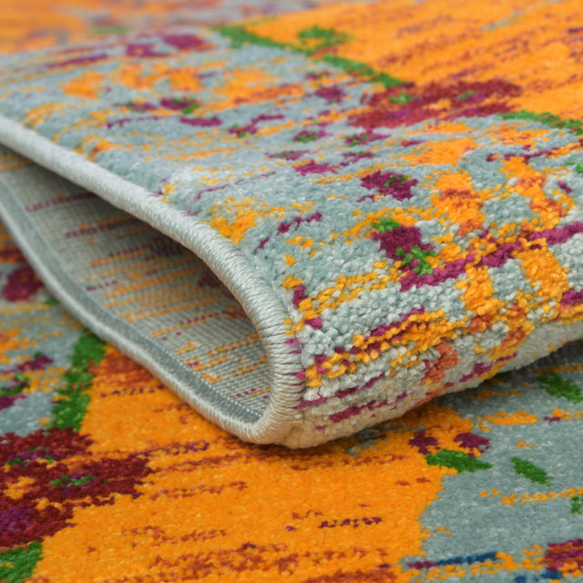 Aqua 2' 7 x 12' Calypso Runner Area Rug 100% Polypropylene With Cotton Backing Colorful Vivid Traditional Design Carpet for Living Office Dining Rooms for Sale at Rug Engine