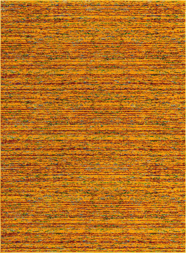 Yellow 9' x 12' Calypso Rectangle Area Rug 100% Polypropylene With Cotton Backing Colorful Vivid Traditional Design Carpet for Living Office Dining Rooms for Sale at Rug Engine