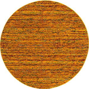 Yellow 7' 10 x 7' 10 Calypso Round Area Rug 100% Polypropylene With Cotton Backing Colorful Vivid Traditional Design Carpet for Living Office Dining Rooms for Sale at Rug Engine