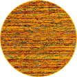 Yellow 4' x 4' Calypso Round Area Rug 100% Polypropylene With Cotton Backing Colorful Vivid Traditional Design Carpet for Living Office Dining Rooms for Sale at Rug Engine