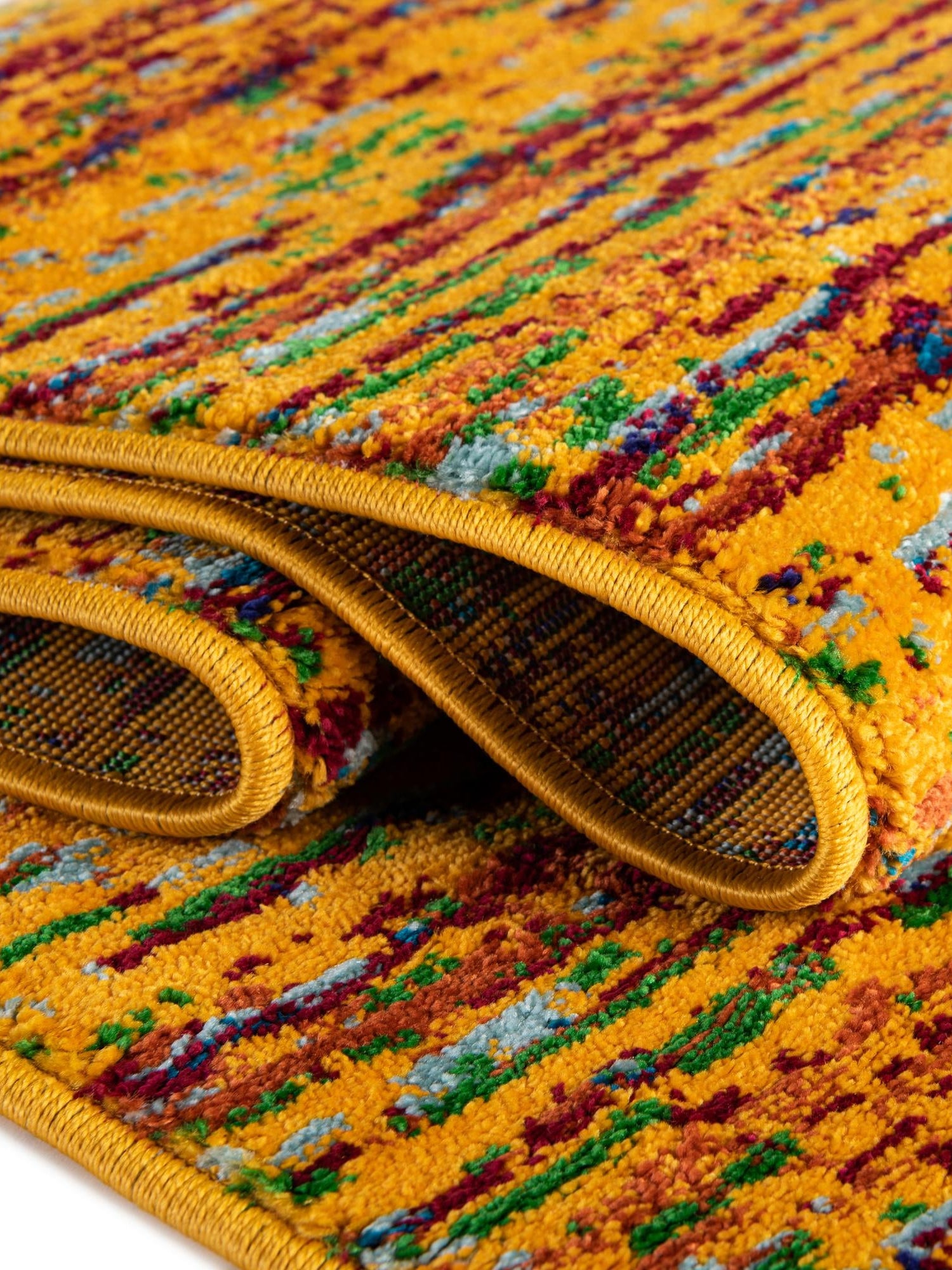 Yellow 5' 3 x 8' Calypso Oval Area Rug 100% Polypropylene With Cotton Backing Colorful Vivid Traditional Design Carpet for Living Office Dining Rooms for Sale at Rug Engine