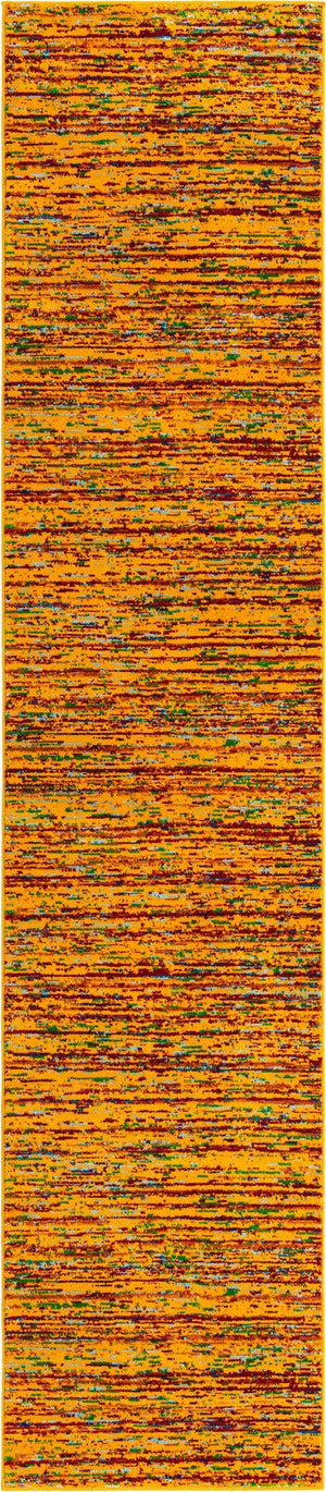 Yellow 2' 7 x 12' Calypso Runner Area Rug 100% Polypropylene With Cotton Backing Colorful Vivid Traditional Design Carpet for Living Office Dining Rooms for Sale at Rug Engine