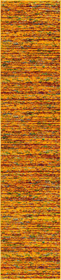 Yellow 2' 7 x 12' Calypso Runner Area Rug 100% Polypropylene With Cotton Backing Colorful Vivid Traditional Design Carpet for Living Office Dining Rooms for Sale at Rug Engine