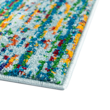 Aqua 9' x 12' Calypso Rectangle Area Rug 100% Polypropylene With Cotton Backing Colorful Vivid Traditional Design Carpet for Living Office Dining Rooms for Sale at Rug Engine