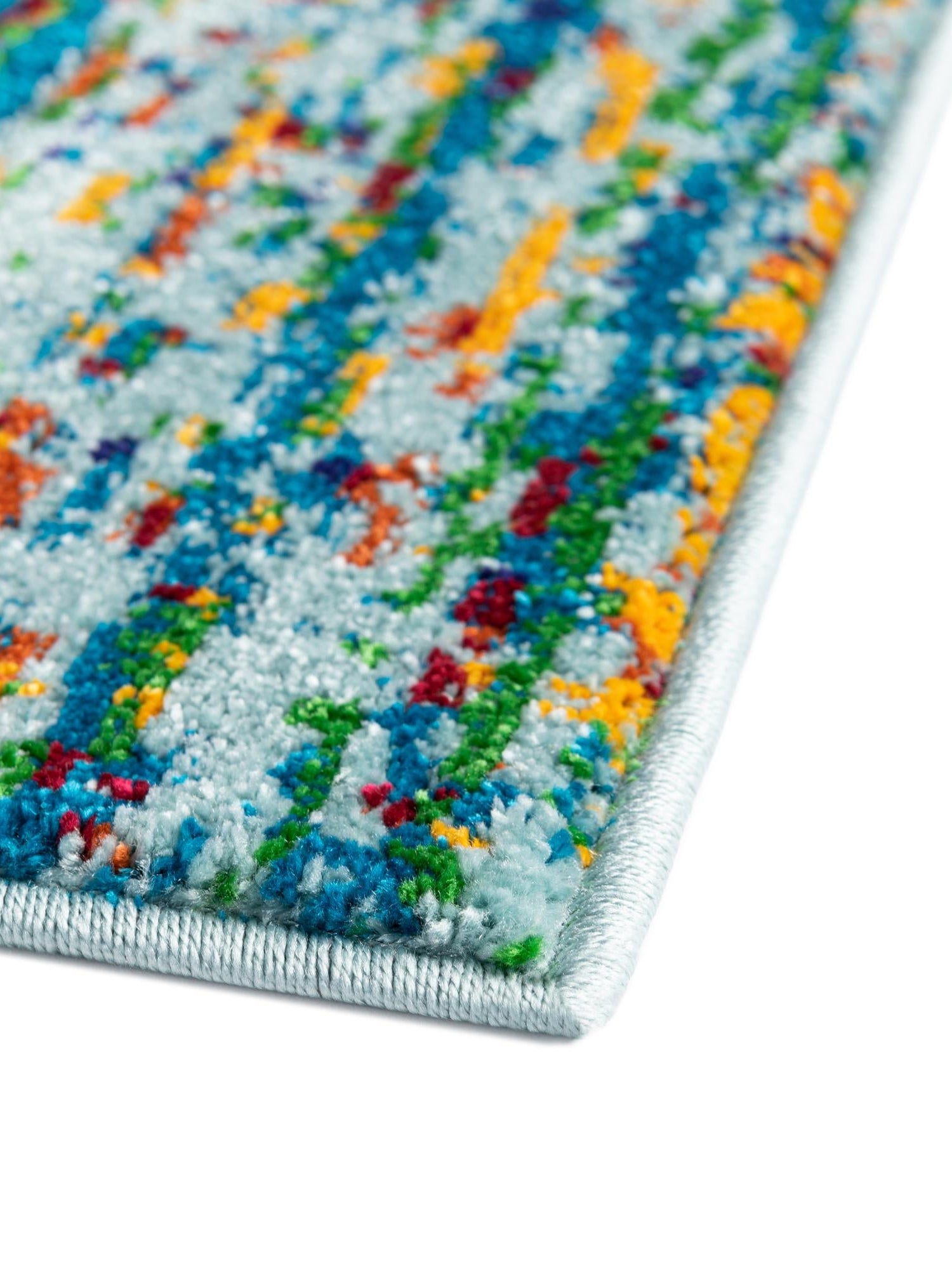 Aqua 7' 10 x 10' Calypso Rectangle Area Rug 100% Polypropylene With Cotton Backing Colorful Vivid Traditional Design Carpet for Living Office Dining Rooms for Sale at Rug Engine