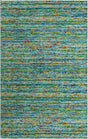 Aqua 5' 3 x 8' Calypso Rectangle Area Rug 100% Polypropylene With Cotton Backing Colorful Vivid Traditional Design Carpet for Living Office Dining Rooms for Sale at Rug Engine