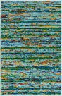 Aqua 2' x 3' Calypso Rectangle Area Rug 100% Polypropylene With Cotton Backing Colorful Vivid Traditional Design Carpet for Living Office Dining Rooms for Sale at Rug Engine