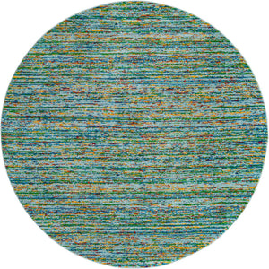Aqua 7' 10 x 7' 10 Calypso Round Area Rug 100% Polypropylene With Cotton Backing Colorful Vivid Traditional Design Carpet for Living Office Dining Rooms for Sale at Rug Engine