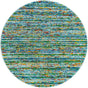 Aqua 4' x 4' Calypso Round Area Rug 100% Polypropylene With Cotton Backing Colorful Vivid Traditional Design Carpet for Living Office Dining Rooms for Sale at Rug Engine