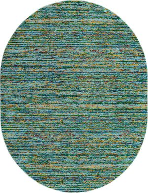 Aqua 7' 10 x 10' Calypso Oval Area Rug 100% Polypropylene With Cotton Backing Colorful Vivid Traditional Design Carpet for Living Office Dining Rooms for Sale at Rug Engine