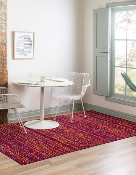 Pink 4' x 6' Calypso Rectangle Area Rug 100% Polypropylene With Cotton Backing Colorful Vivid Traditional Design Carpet for Living Office Dining Rooms for Sale at Rug Engine