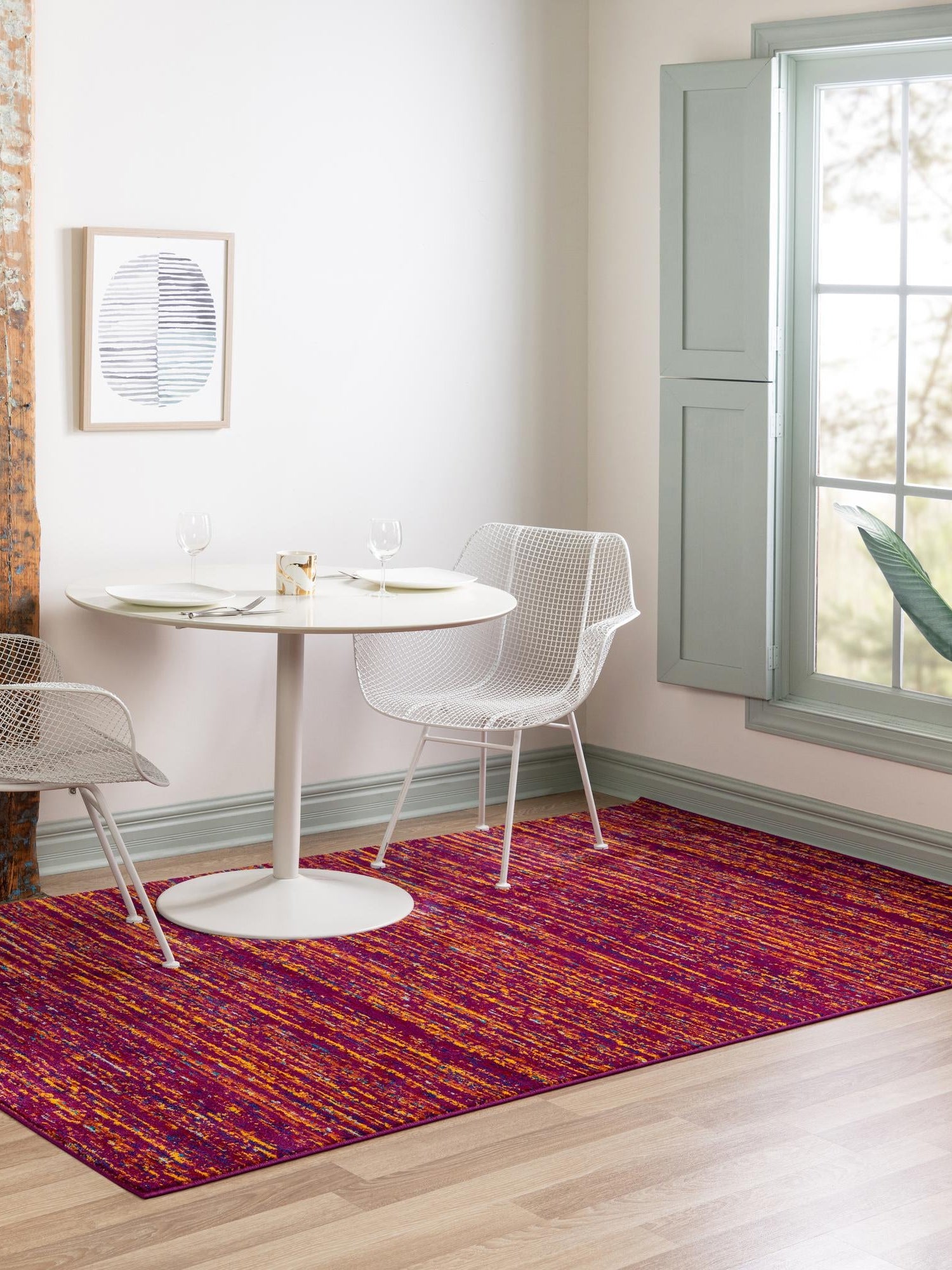 Pink 2' x 3' Calypso Rectangle Area Rug 100% Polypropylene With Cotton Backing Colorful Vivid Traditional Design Carpet for Living Office Dining Rooms for Sale at Rug Engine