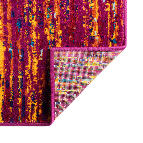 Pink 5' 3 x 8' Calypso Rectangle Area Rug 100% Polypropylene With Cotton Backing Colorful Vivid Traditional Design Carpet for Living Office Dining Rooms for Sale at Rug Engine