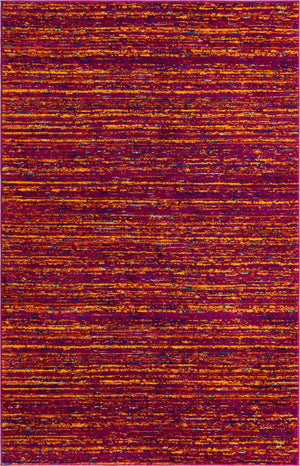 Pink 5' 3 x 8' Calypso Rectangle Area Rug 100% Polypropylene With Cotton Backing Colorful Vivid Traditional Design Carpet for Living Office Dining Rooms for Sale at Rug Engine