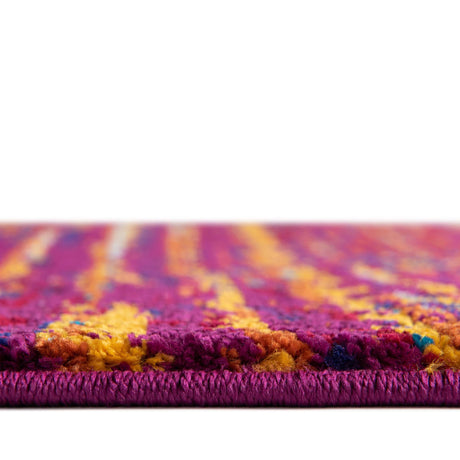 Pink 5' 3 x 8' Calypso Oval Area Rug 100% Polypropylene With Cotton Backing Colorful Vivid Traditional Design Carpet for Living Office Dining Rooms for Sale at Rug Engine